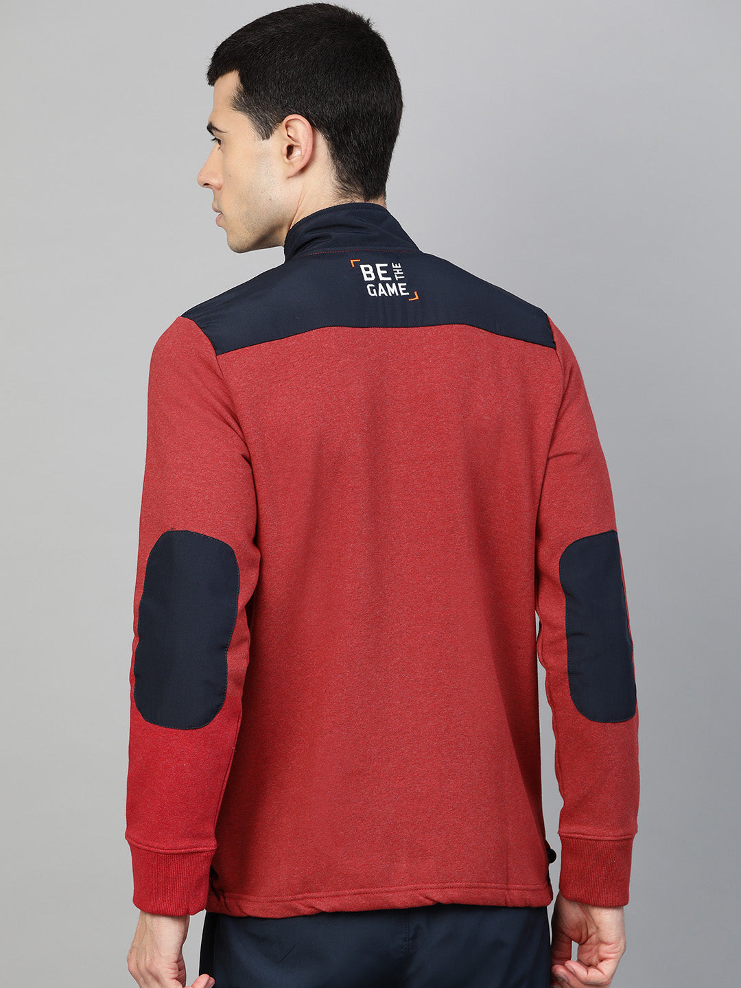 Alcis Men Rust Red Solid Sporty Jacket
