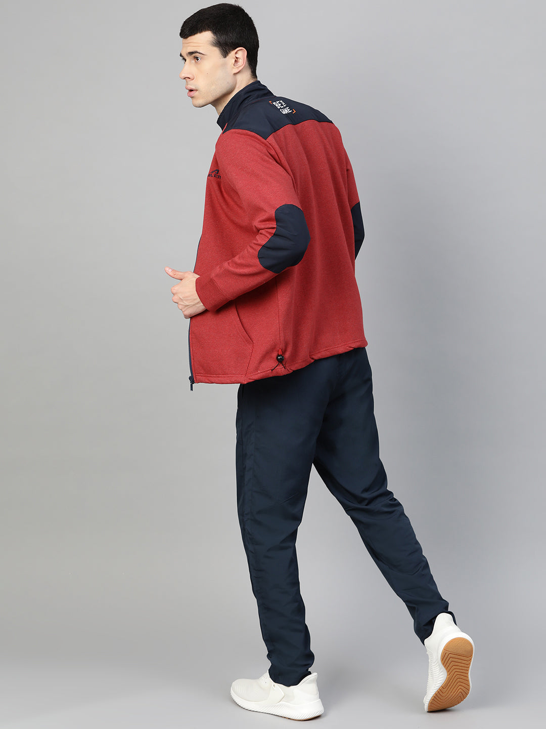 Alcis Men Rust Red Solid Sporty Jacket