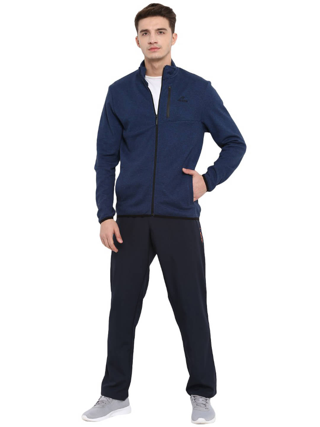 Alcis Men Navy Blue Solid Antimicrobial Sporty Jacket
