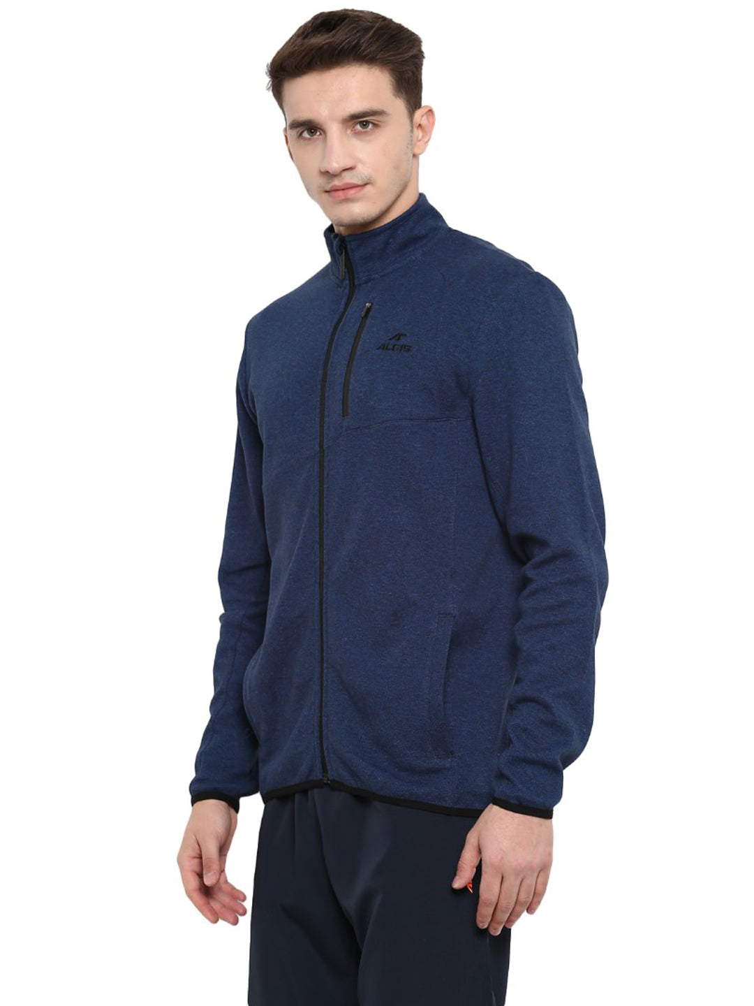 Alcis Men Navy Blue Solid Antimicrobial Sporty Jacket
