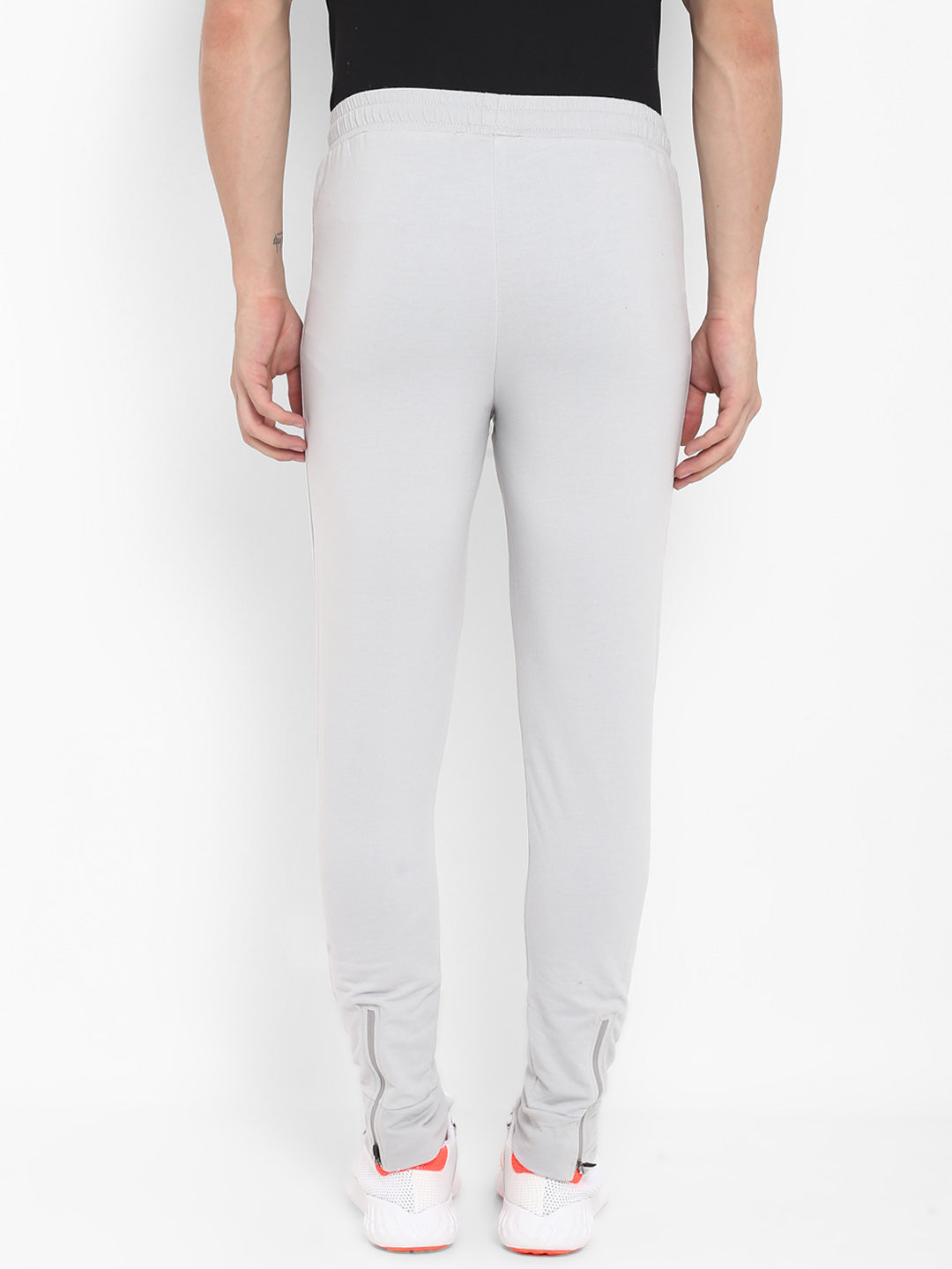 Alcis Men Grey Solid Slim-Fit Track Pants
