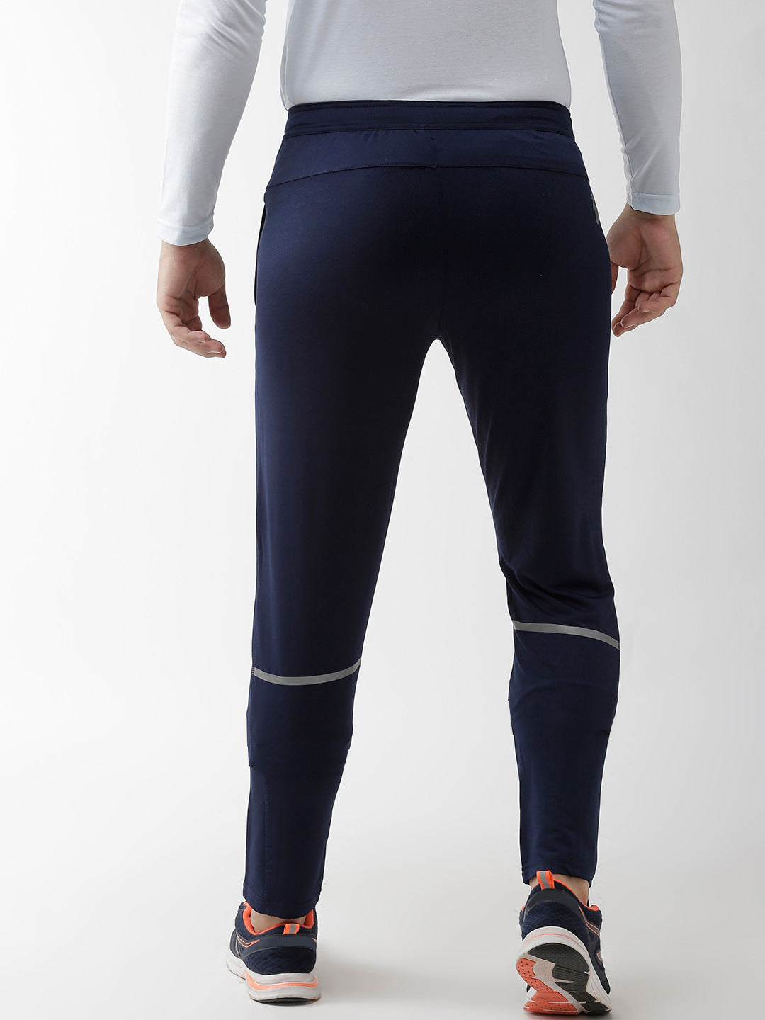 Alcis Men Navy Blue Solid Slim Fit Running Track Pants