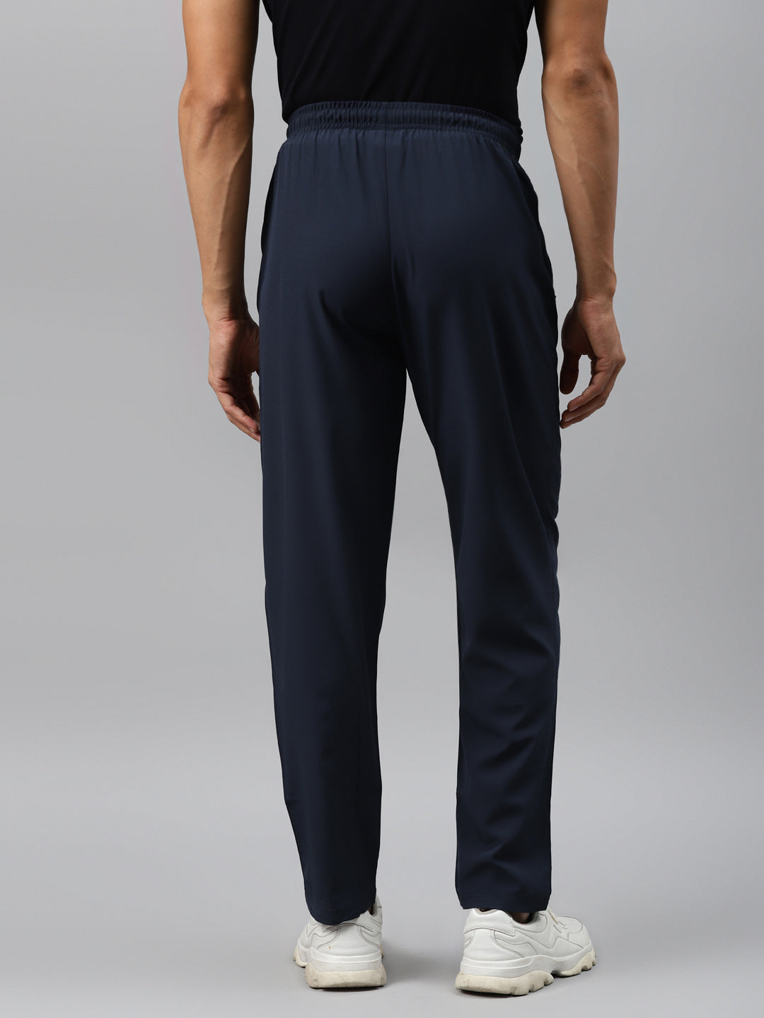 Alcis Men Navy Blue Solid Slim Fit Track Pants