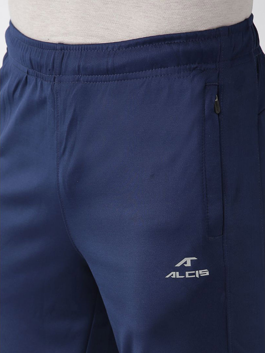 Alcis Men Navy Blue Solid Slim Fit Joggers
