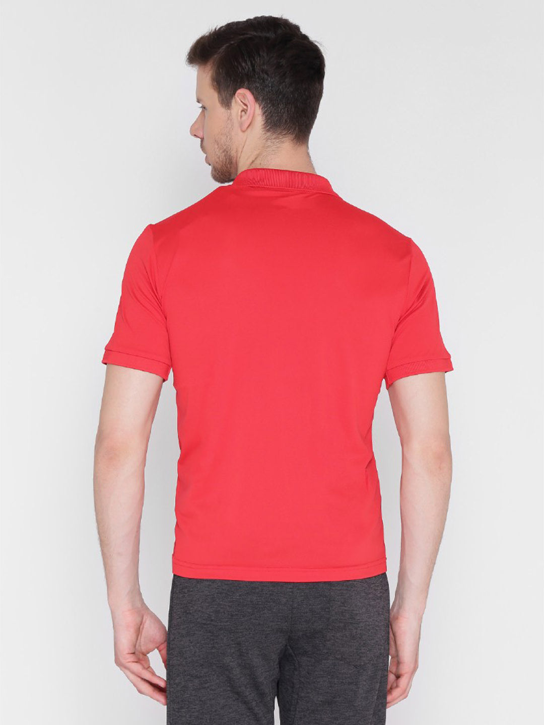 Alcis Men Red Running Polo T-Shirt
