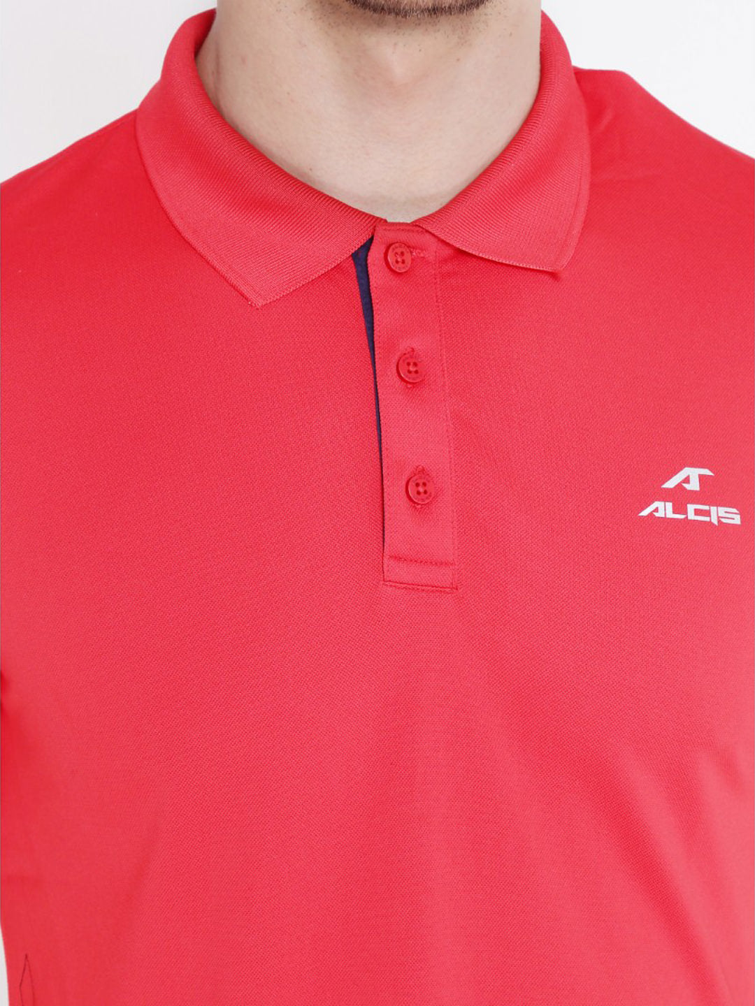 Alcis Men Red Running Polo T-Shirt
