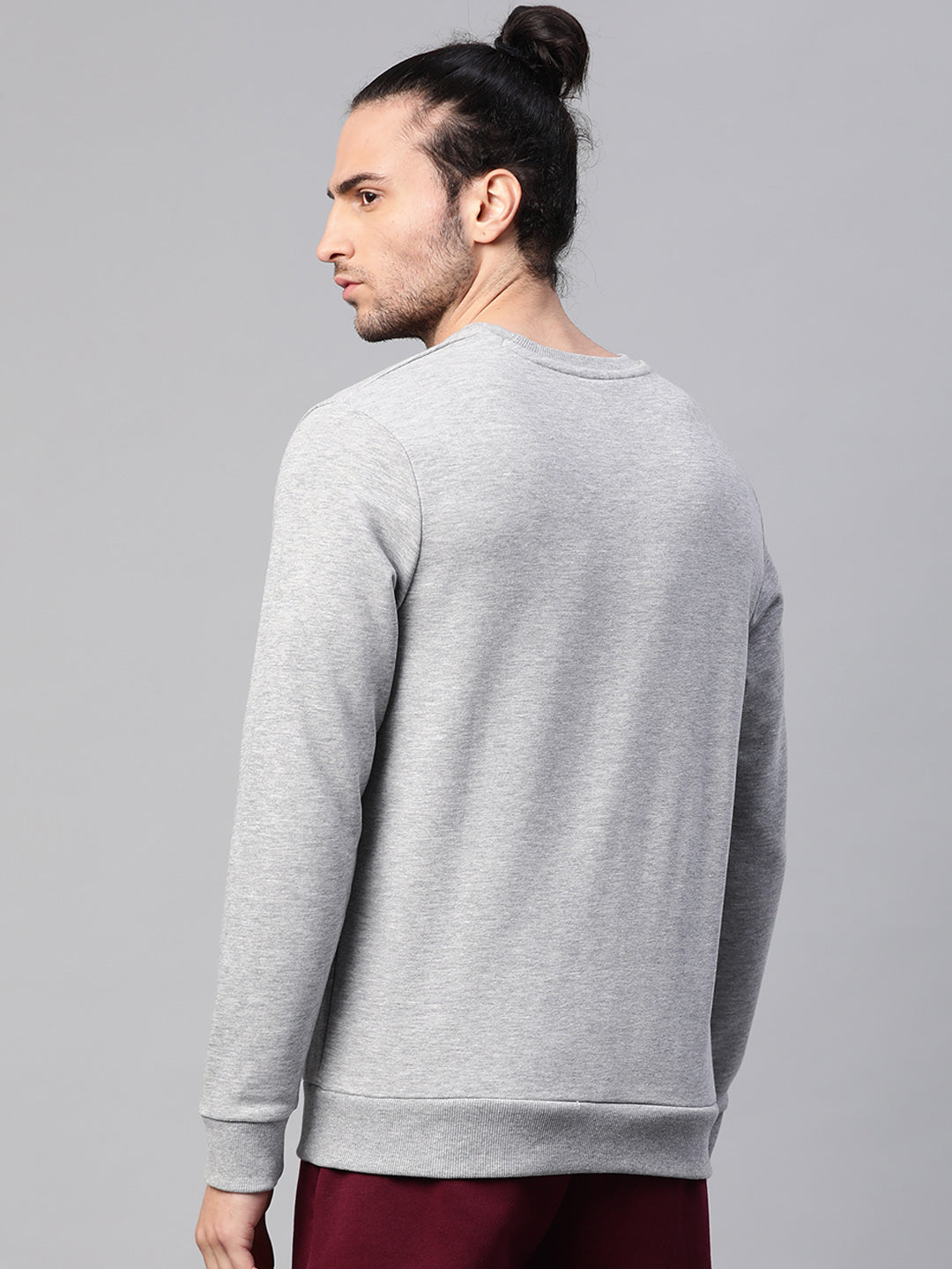 Alcis Men Solid Grey Sweatshirts