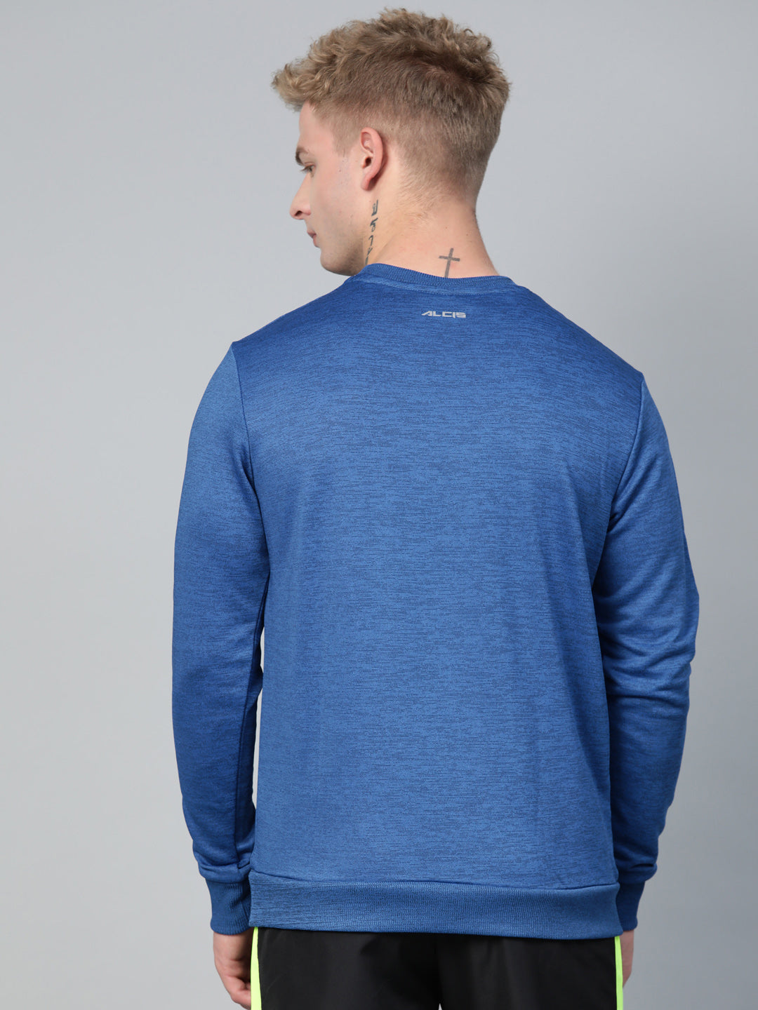 Alcis Men Blue Typography Printed Sweatshirt