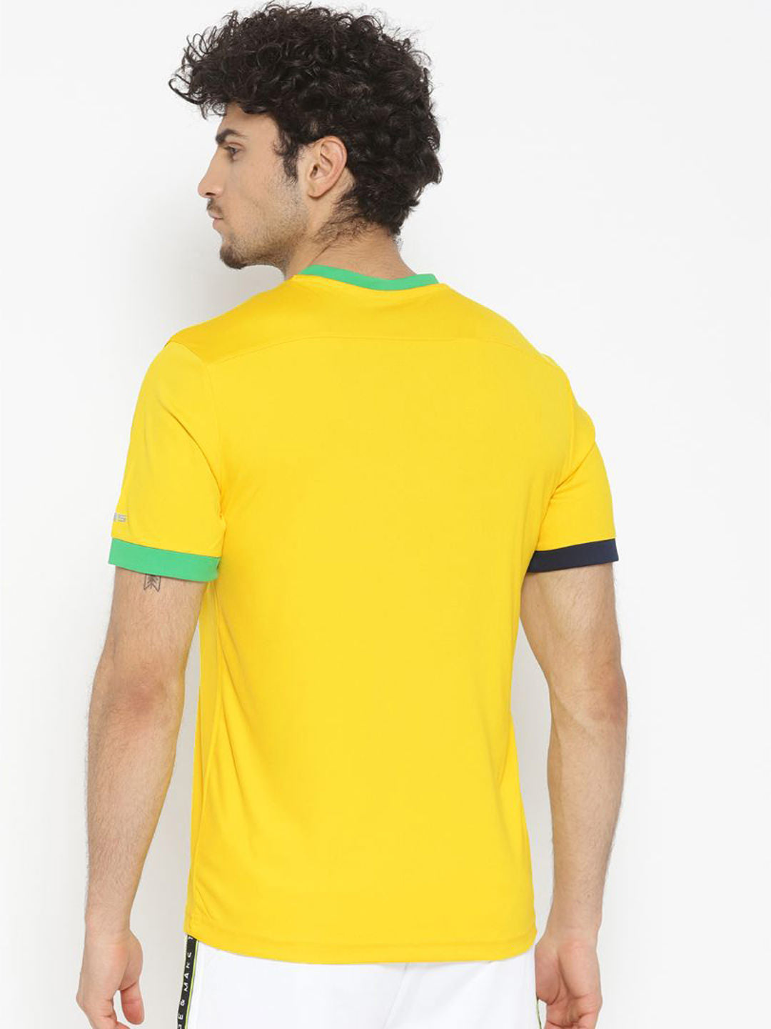 Alcis Mens Yellow Soccer T-Shirt MTE5561