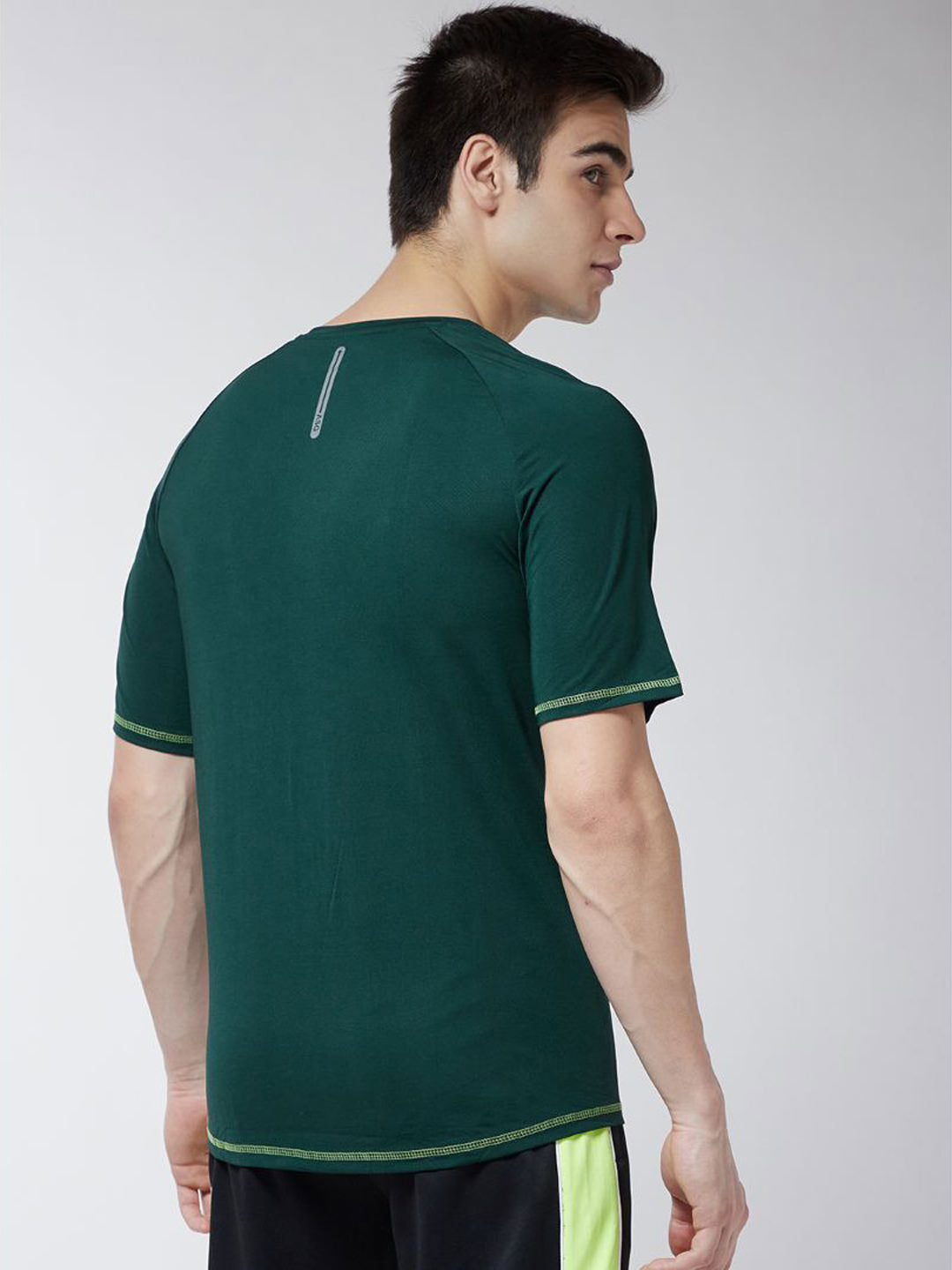 Alcis Men Green Printed Round Neck T-shirt