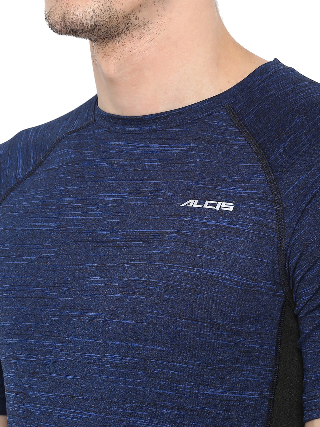 Alcis Mens Solid Blue T-Shirt MTE7062