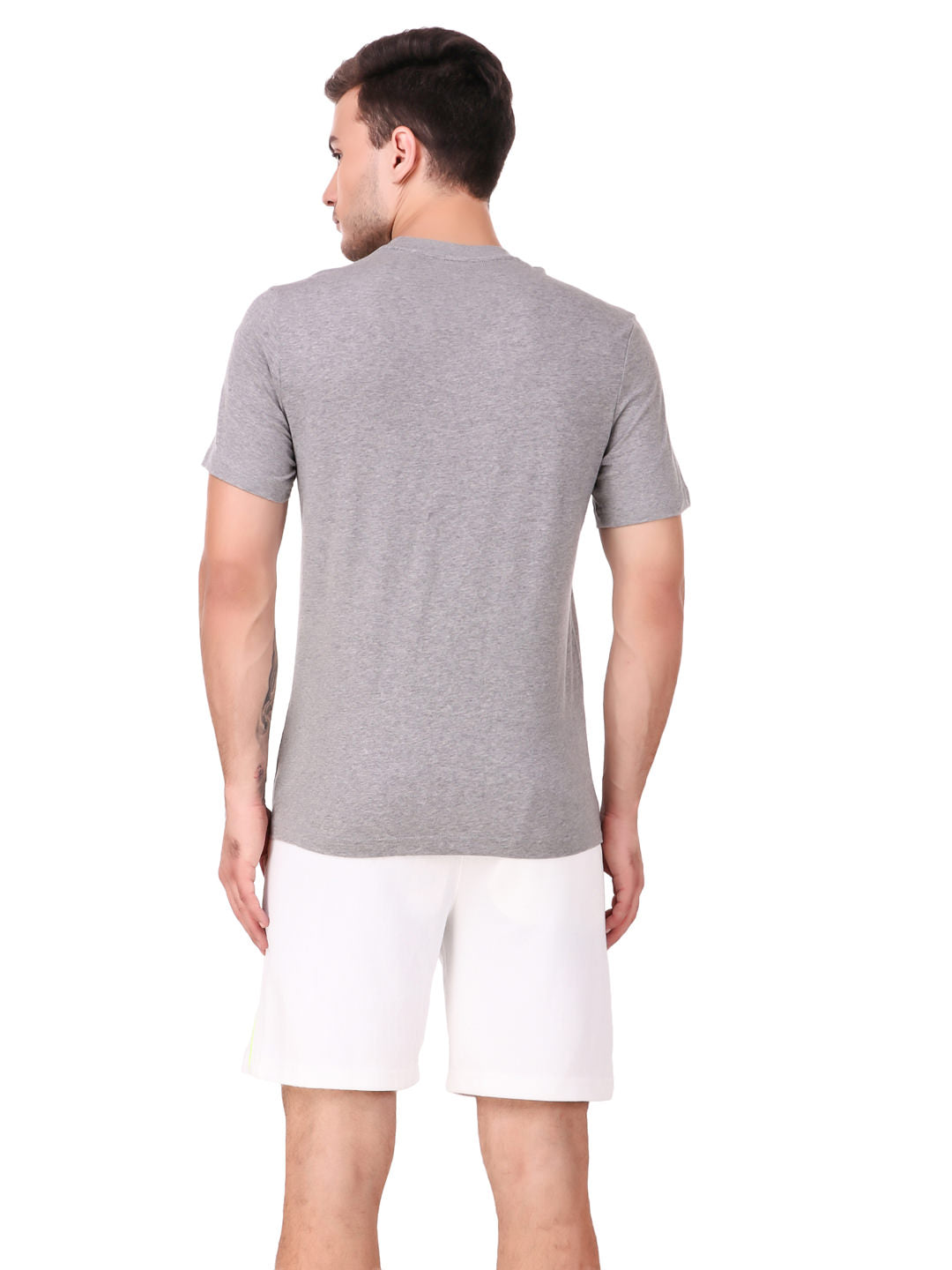 Alcis Men Solid Grey Tshirts