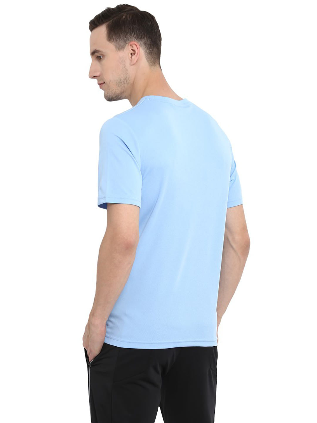 Alcis Men Blue Printed Round Neck T-shirt