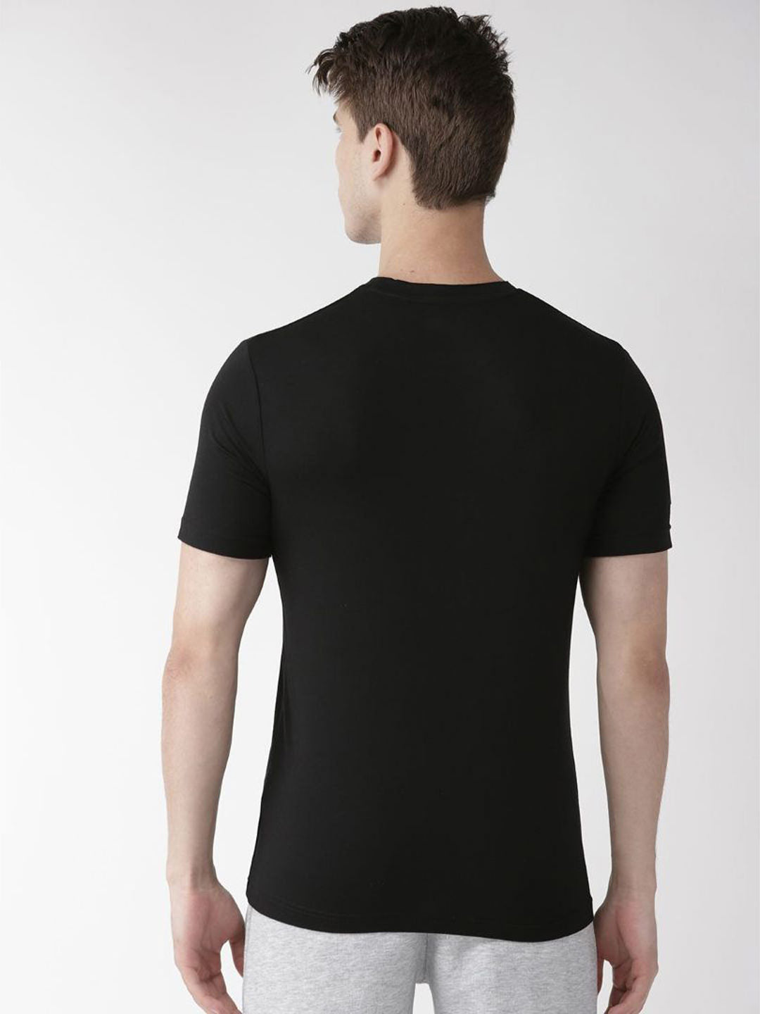 Alcis Men Black Printed Detail T-shirt