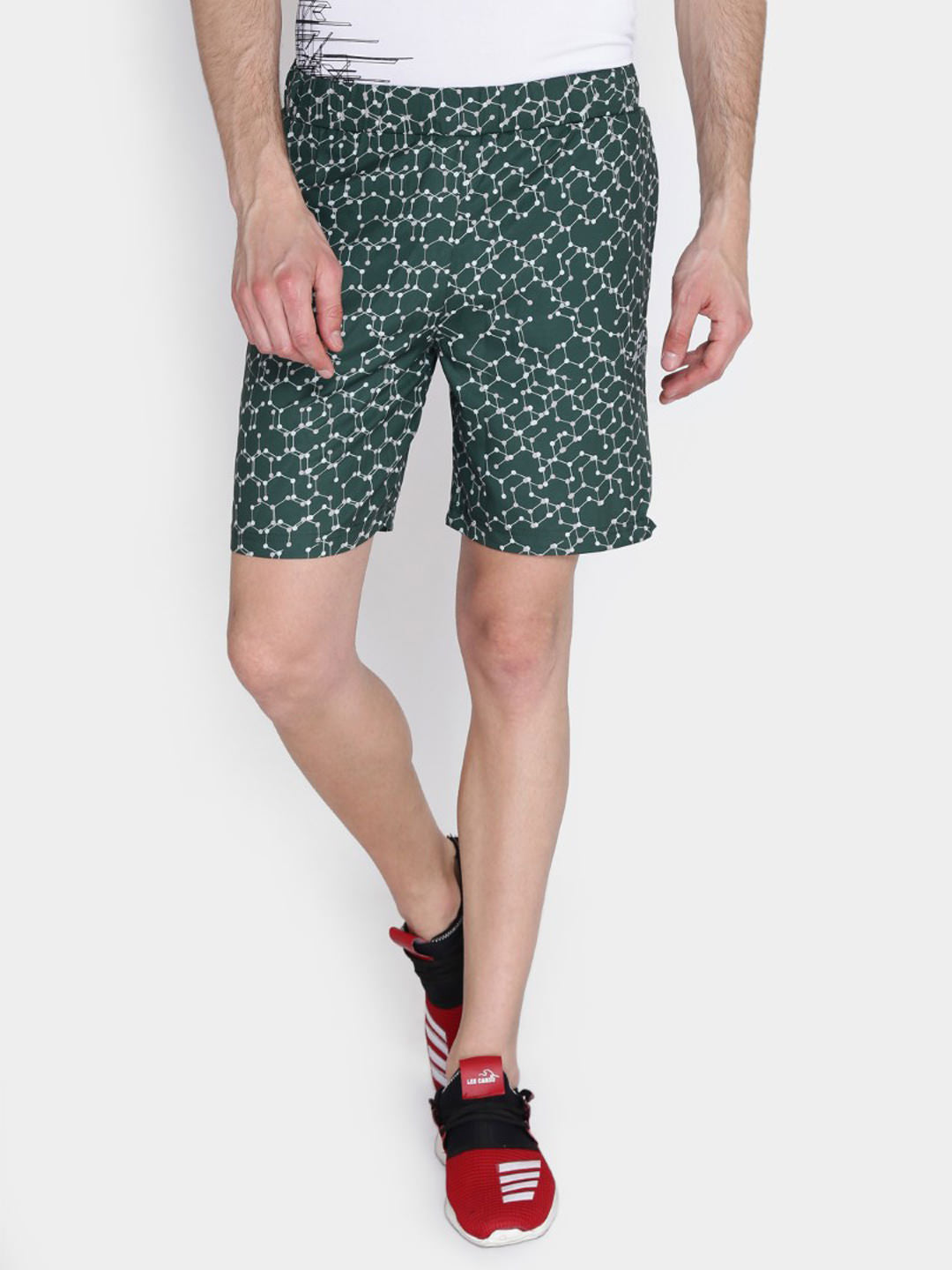Alcis Mens Printed Green Shorts MULTI002