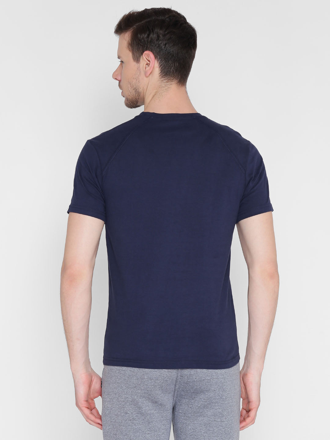 Alcis Multicoloured Solid Round Neck T-Shirt