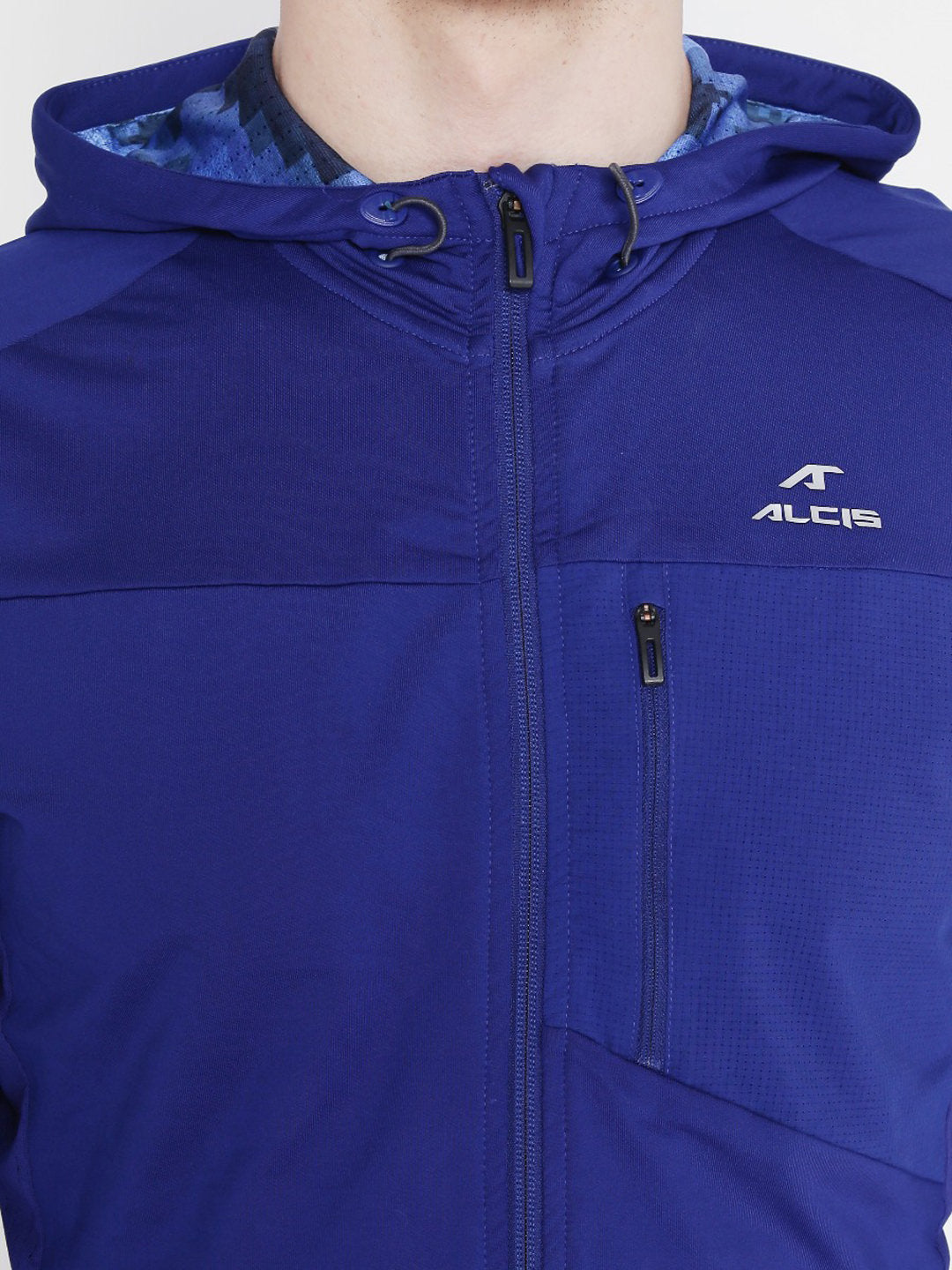 Alcis Men Blue Solid Lightweight Hooded Jacket