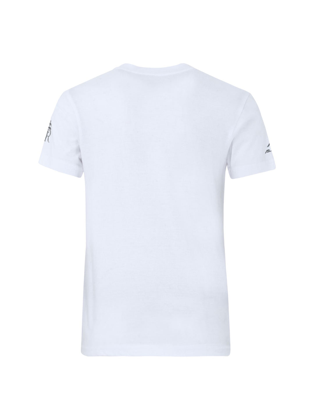 Alcis Boys Rajasthan Royals White Printed Round Neck T-shirt
