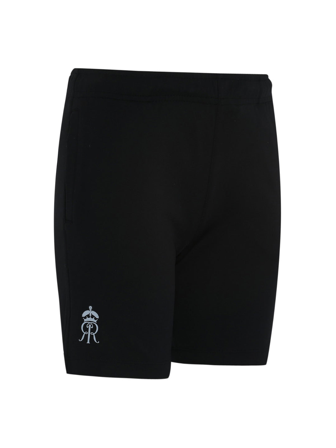 Alcis Boys Black Solid Slim Fit Rajasthan Royals Sports Shorts