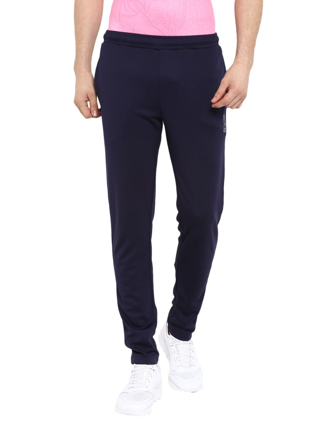 Alcis Men Rajasthan Royals Blue Solid Slim-Fit Track Pants
