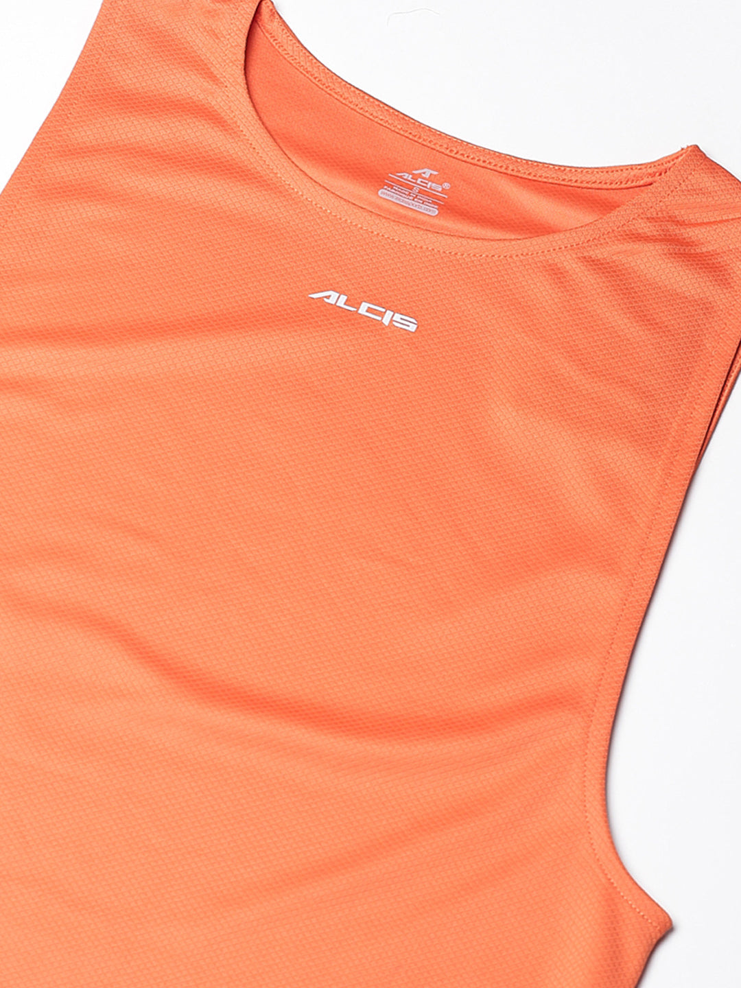 Alcis Women Orange Solid Wide Arm Holed T-shirt