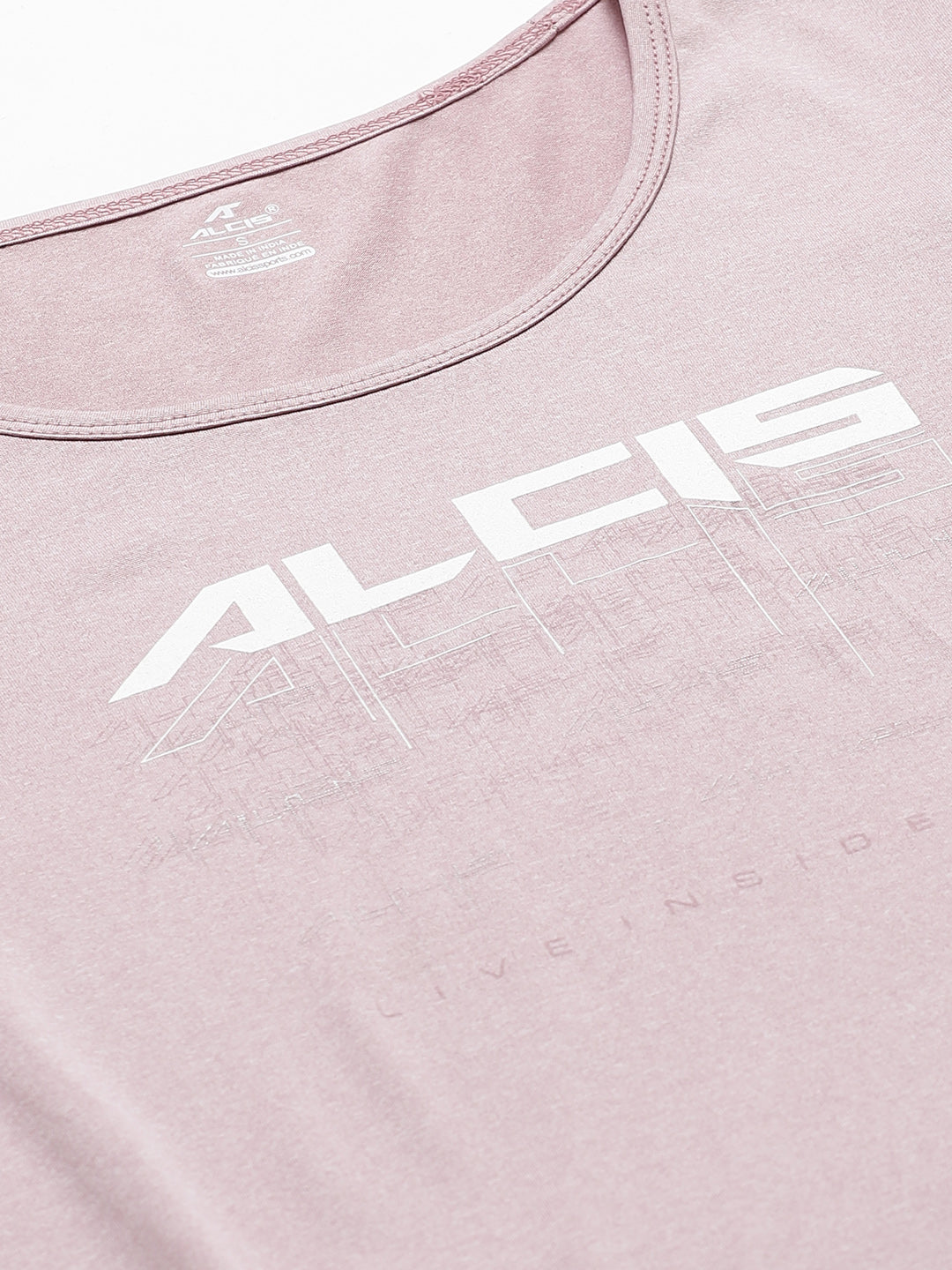 Alcis Women Lavender Printed Round Neck T-shirt