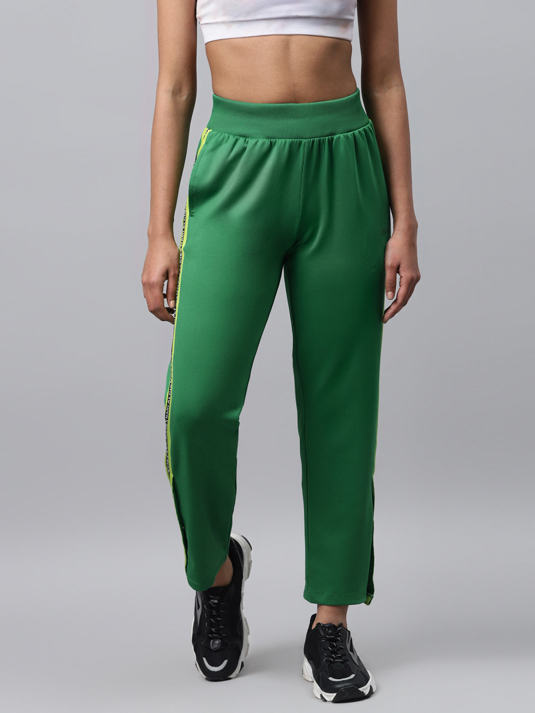 Alcis Women Green Solid Track Pants