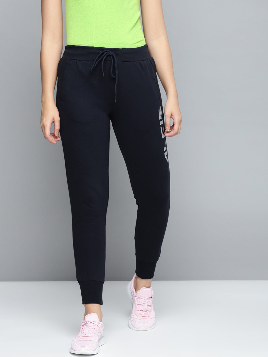 Alcis Women Navy Blue Solid Joggers