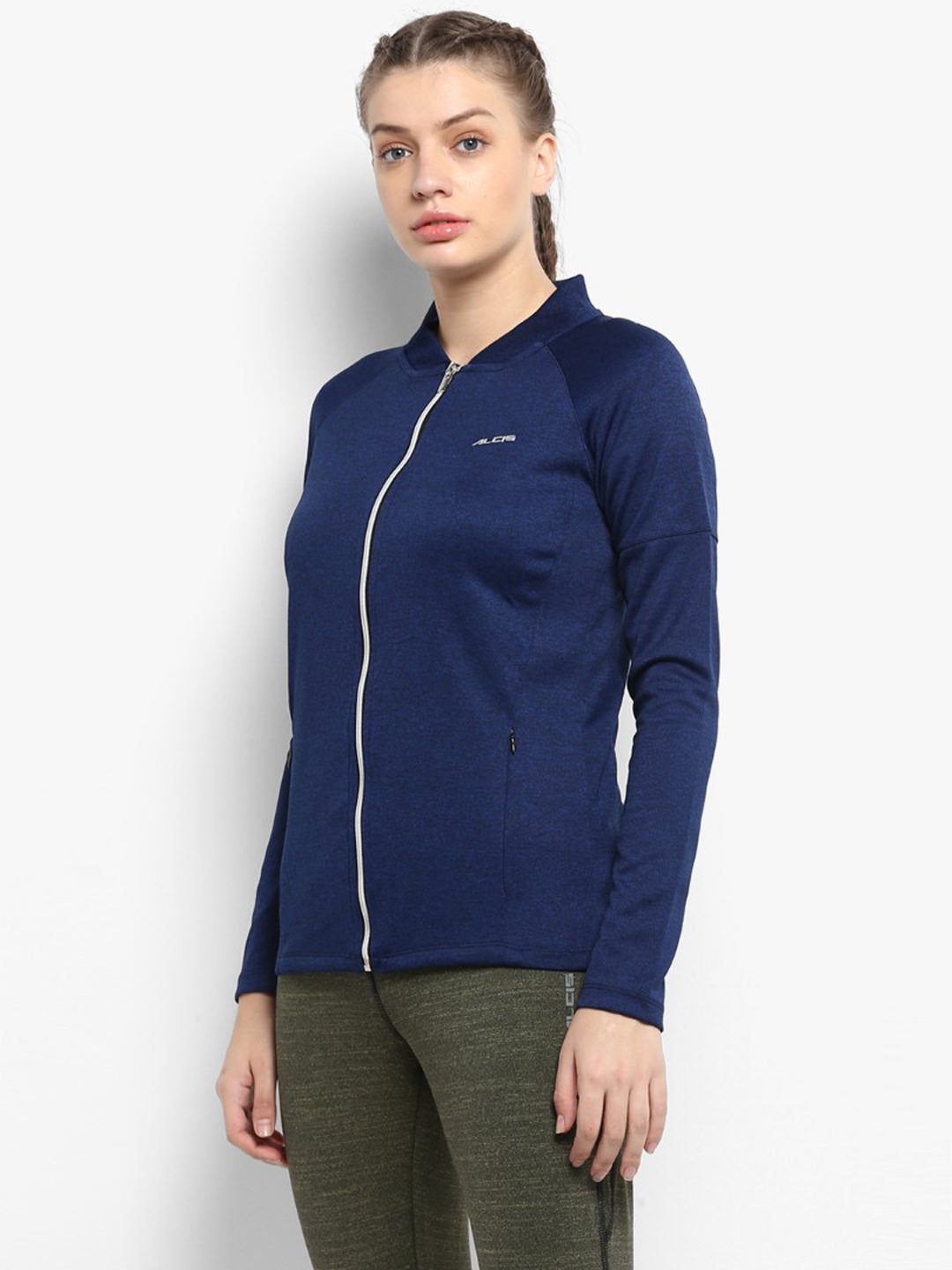 Alcis Women Navy Blue Solid Jackets