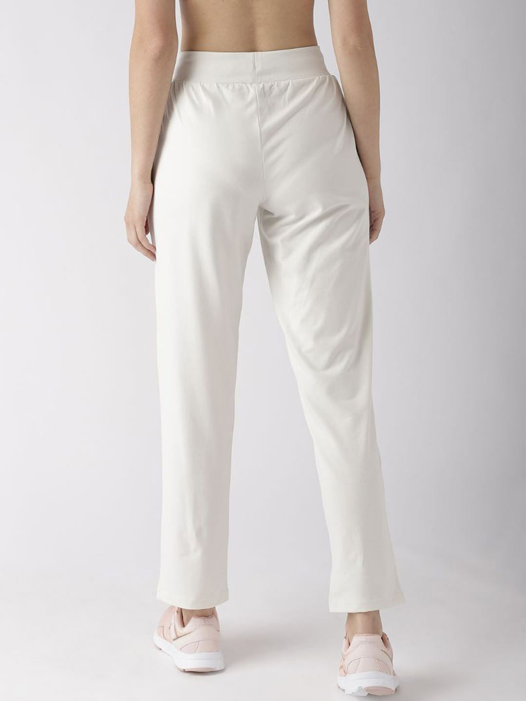 Alcis Women Solid Off-White Track Pants