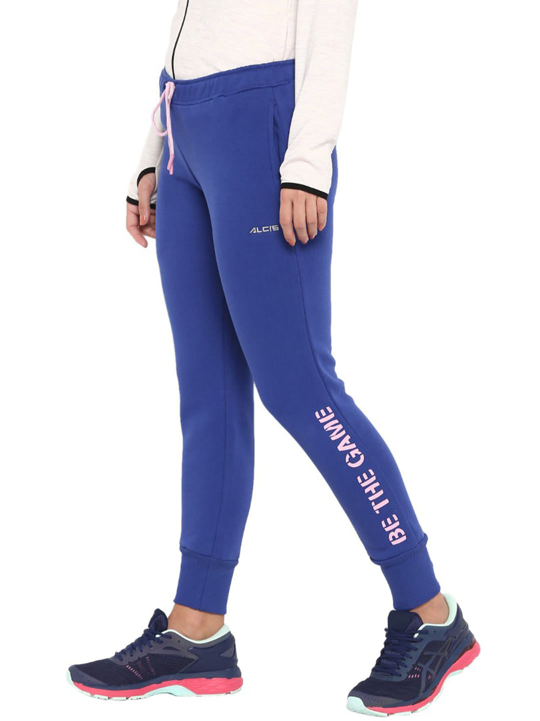 Alcis Women Solid Blue Track Pant