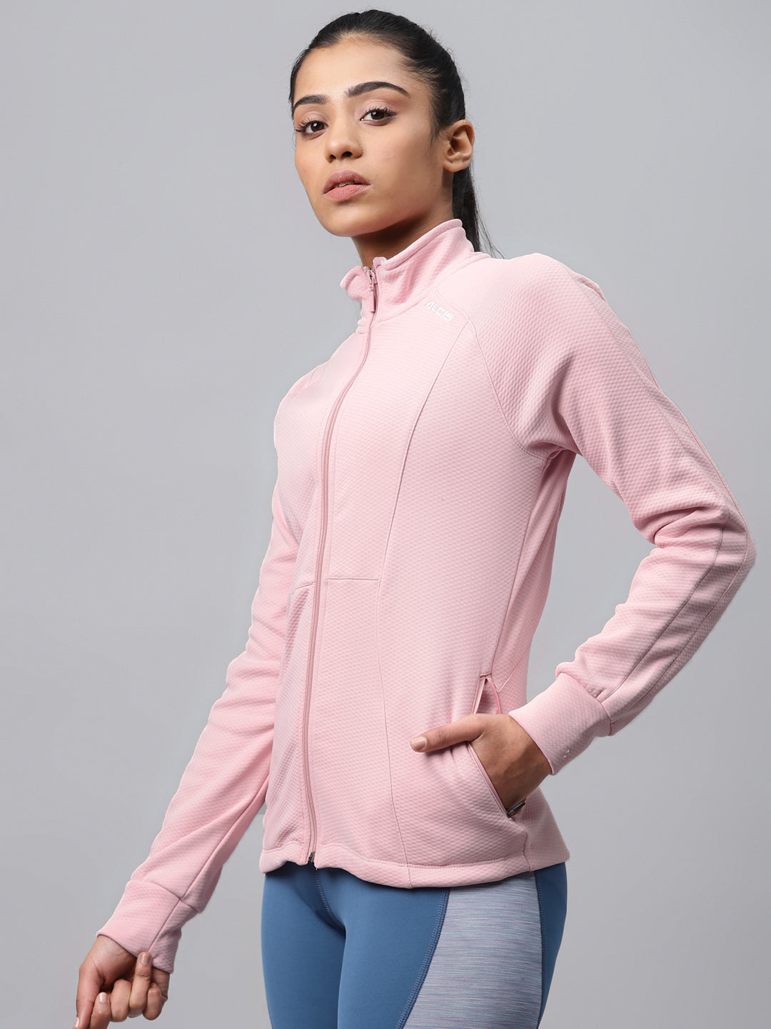 Alcis Women Pink Textured Sweatshirt