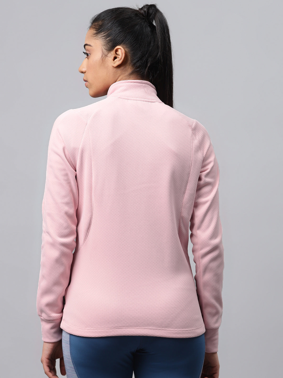 Alcis Women Pink Textured Sweatshirt