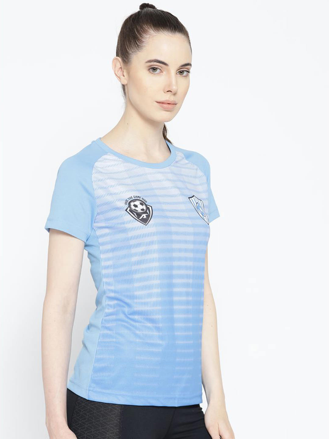 Alcis Womens Blue Soccer T-Shirt WTE5521
