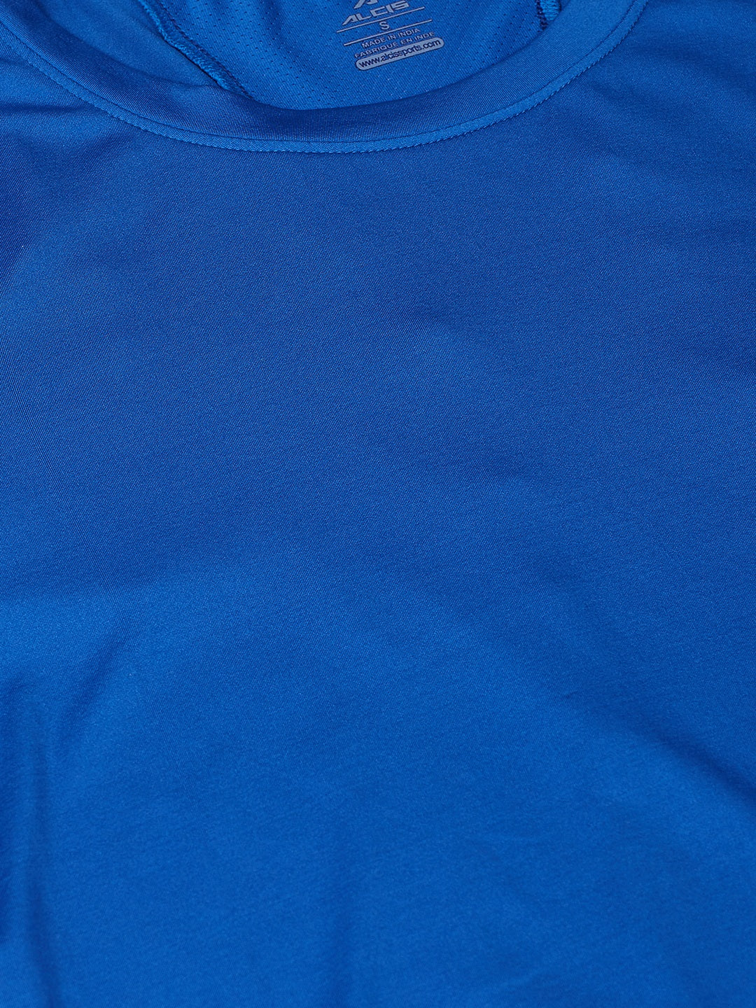 Alcis Women Blue Solid Round Neck Sports T-shirt