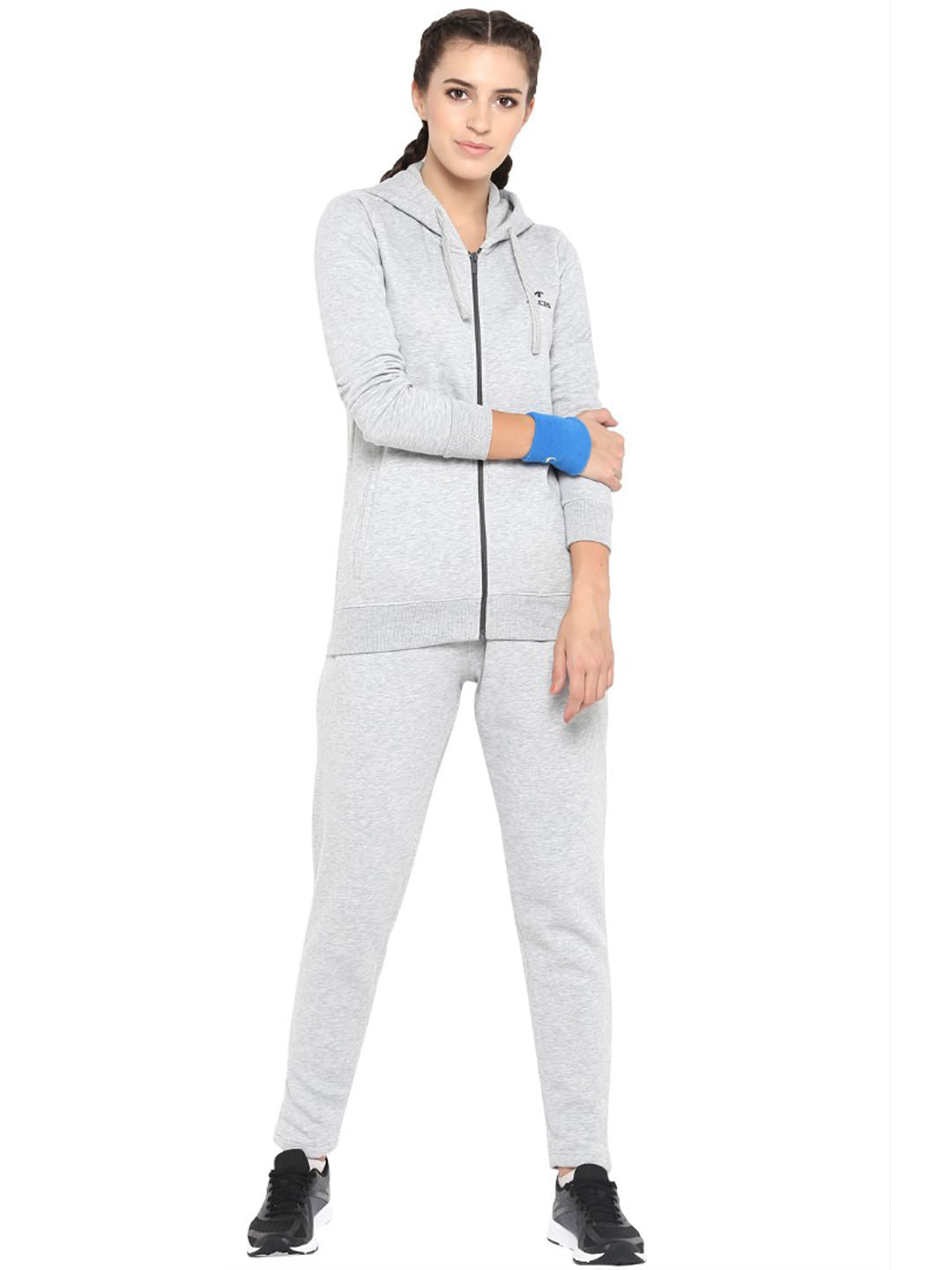 Alcis Women Grey Solid Tracksuit